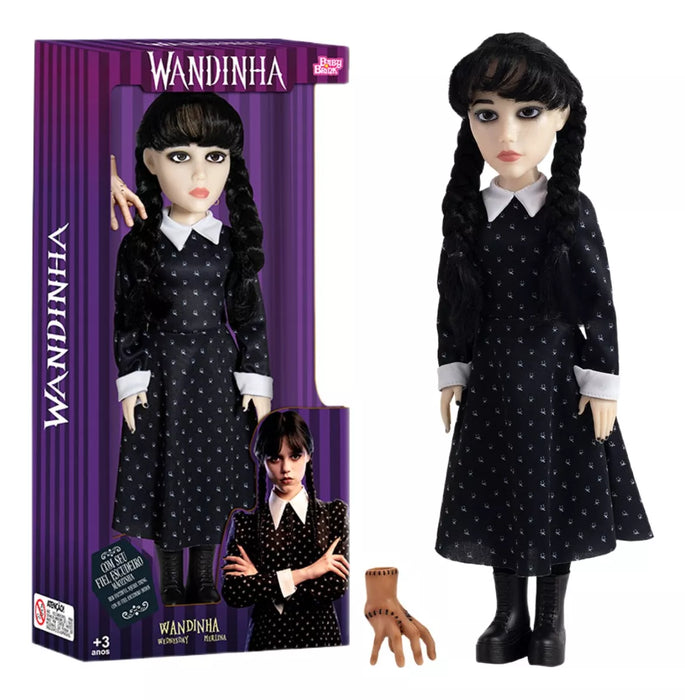 Boneca Wandinha Addams E Mãozinha Wednesday