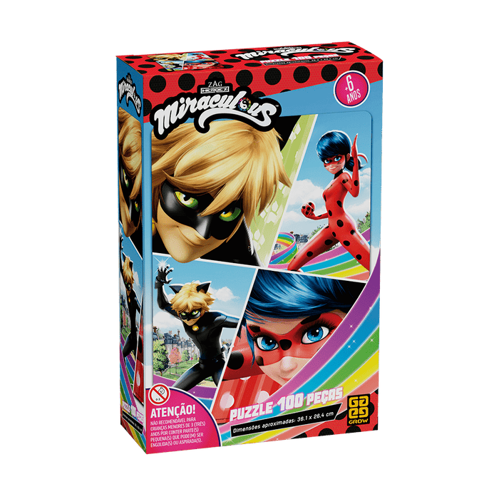 Puzzle 100 peças Miraculous / Puzzle 100 pieces miraculous - Grow