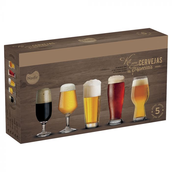 Kit Para Cervejas Especiais Nadir Com 5 Peças / Kit for Special Beers Nadir with 5 Pieces - Nadir Figueiredo