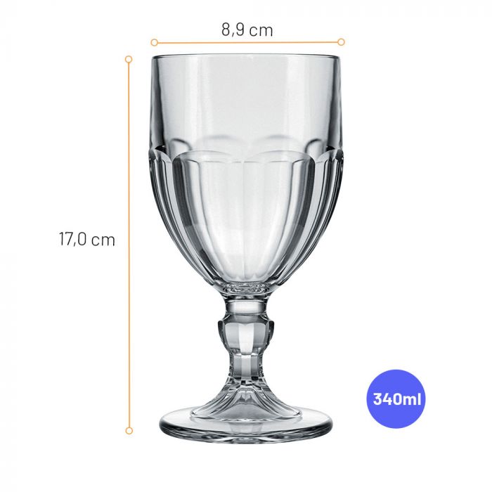 Jogo De Taças Bristol Nadir 340ml Com 6 Peças / BRISTOL NADIR 340ML Glass set with 6 pieces - Nadir Figueiredo