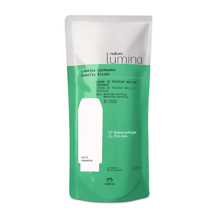 Natura LUMINA Pentear Brilho Intenso Cabelos Cacheados / Refill Comby Shine Intense Curly Hair - 300ml