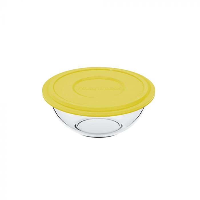 Conjunto De Tigelas Marinex Plus Com Tampa Amarela 3 Peças / Set of marinex plus bowls with yellow cap 3 pieces - Nadir Figueiredo