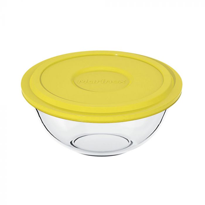 Conjunto De Tigelas Marinex Plus Com Tampa Amarela 3 Peças / Set of marinex plus bowls with yellow cap 3 pieces - Nadir Figueiredo