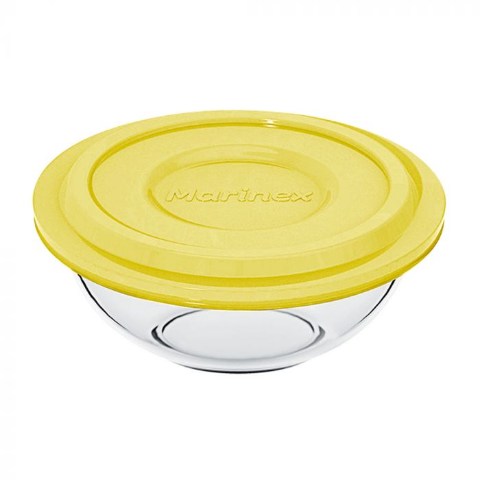 Conjunto De Tigelas Marinex Plus Com Tampa Amarela 3 Peças / Set of marinex plus bowls with yellow cap 3 pieces - Nadir Figueiredo