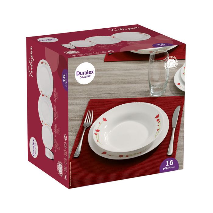 Aparelho De Jantar Nadir Opaline Menu Tulipa Com 16 Peças / Dining device Nadir Opaline Tulip menu with 16 pieces - Nadir Figueiredo