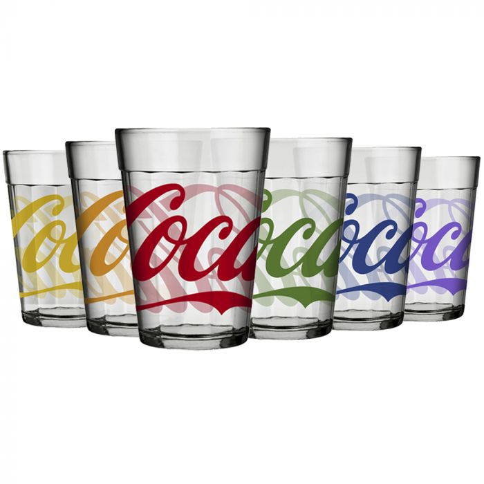 Jogo Copo Americano Coca-cola Pride 190ml Com 6 Peças / Set American Coca-Cola Pride 190ml with 6 pieces - Nadir Figueiredo