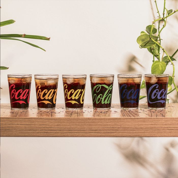 Jogo Copo Americano Coca-cola Pride 190ml Com 6 Peças / Set American Coca-Cola Pride 190ml with 6 pieces - Nadir Figueiredo