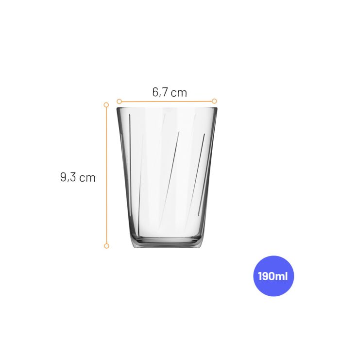 Jogo De Copos Amazon 190 Ml Com 6 Peças / Glasss Amazon 190 ml with 6 pieces - Nadir Figueiredo