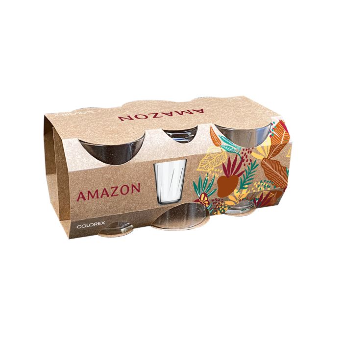 Jogo De Copos Amazon 190 Ml Com 6 Peças / Glasss Amazon 190 ml with 6 pieces - Nadir Figueiredo