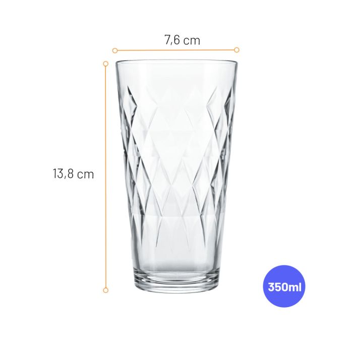 Jogo De Copos Vitrage Nadir 350ml Com 8 Peças / Set of glasses Vitrage Nadir 350ml with 8 pieces - Nadir Figueiredo