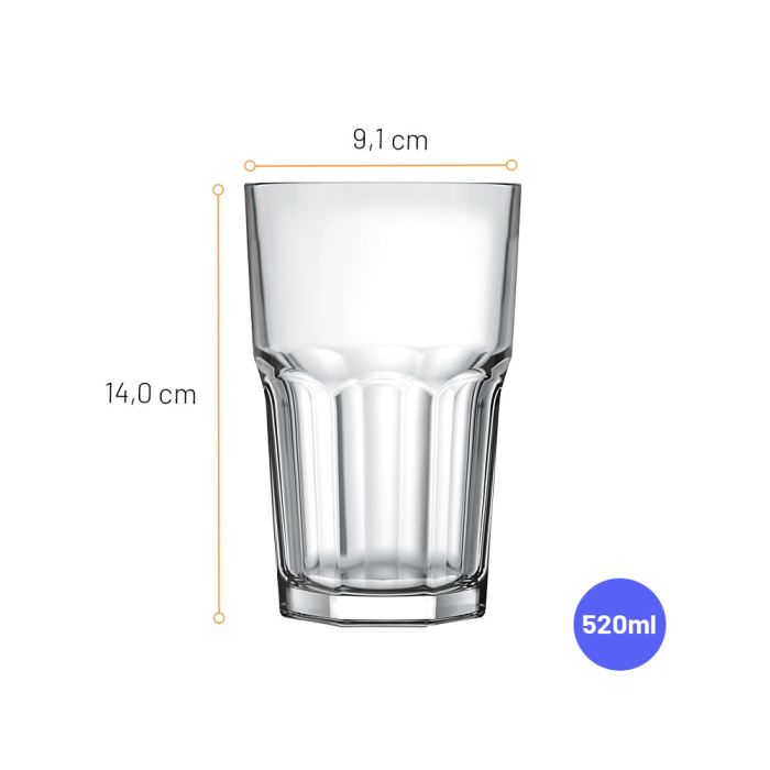 Jogo De Copos Nadir Bristol 520ml Com 12 Peças / Play of glasses Nadir Bristol 520ml with 12 pieces - Nadir Figueiredo