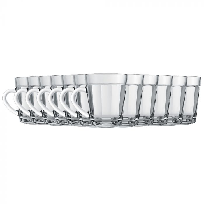 Jogo De Xícaras Copo Americano 90ml Com 12 Peças / Glass Set American Glass 90ml with 12 Pieces - Nadir Figueiredo