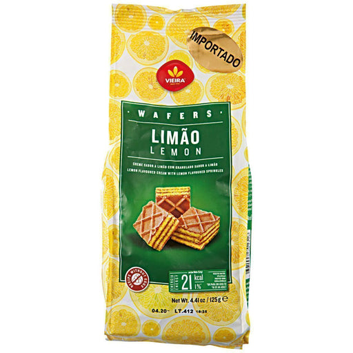 Biscoito VIEIRA Wafer Limão Pacote 125g