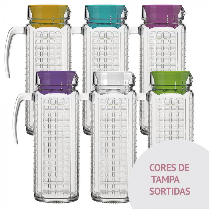 Jarra Para Geladeira Ladrilhos 1,2l / Refrigerator Jug Tiles 1,2L - Nadir Figueiredo