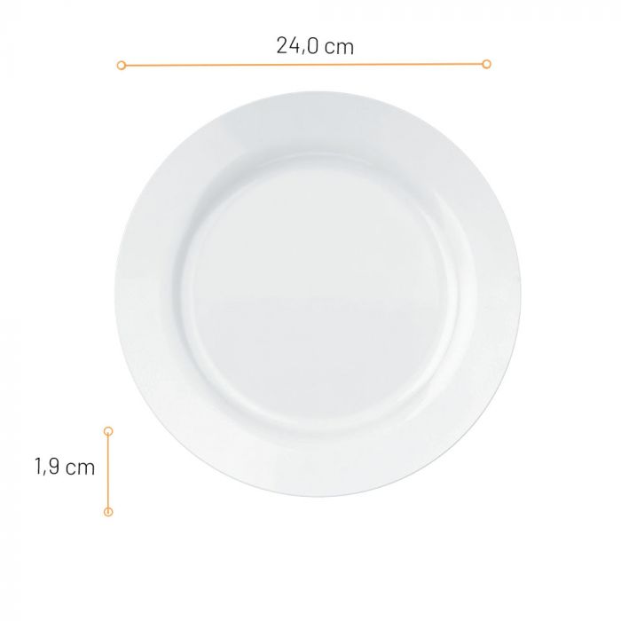 Jogo De Pratos Rasos Nadir Opaline Menu Com 6 Peças / Shallow Plate Set Nadir Opaline Menu with 6 Pieces - Nadir Figueiredo