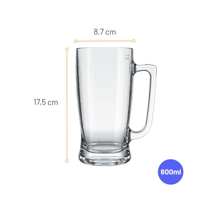 Jogo De Canecas Taberna Nadir 600ml Com 6 Peças / Mug set Tavern Nadir 600ml with 6 pieces - Nadir Figueiredo