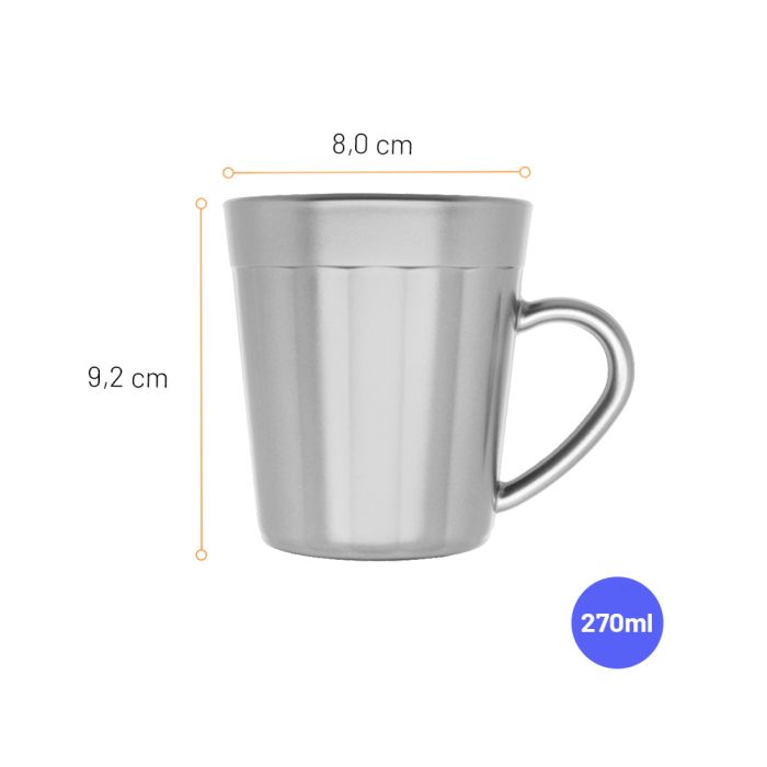 Jogo De Canecas Copo Americano Metalizadas 270ml Com 12 Peças / Mug set Metallic American Glass 270ml with 12 pieces - Nadir Figueiredo