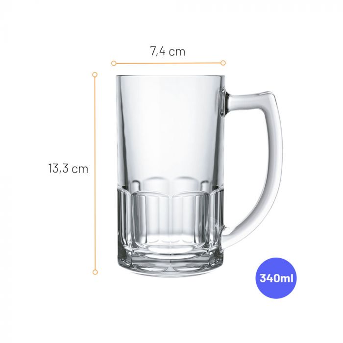 Jogo De Canecas Nadir Bristol 340ml Com 12 Peças / Set of Mugs Nadir Bristol 340ml with 12 pieces - Nadir Figueiredo