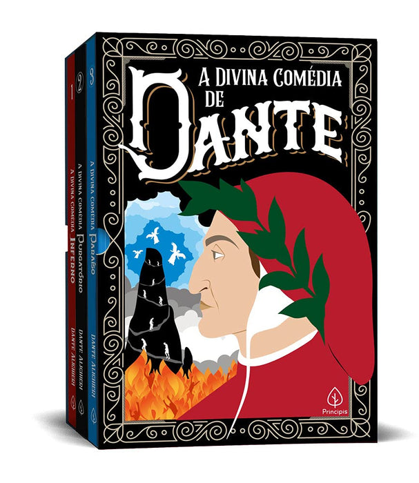 A divina comédia  -  Box com 3 livros - Dante Alighieri - Português