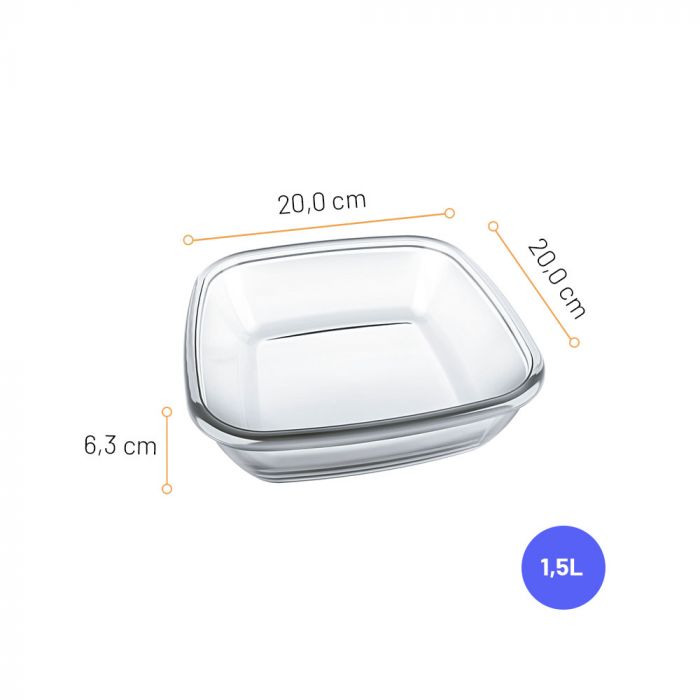 Assadeira Quadrada Sempre 1,5l / Square baking sheet always 1.5L - Nadir Figueiredo