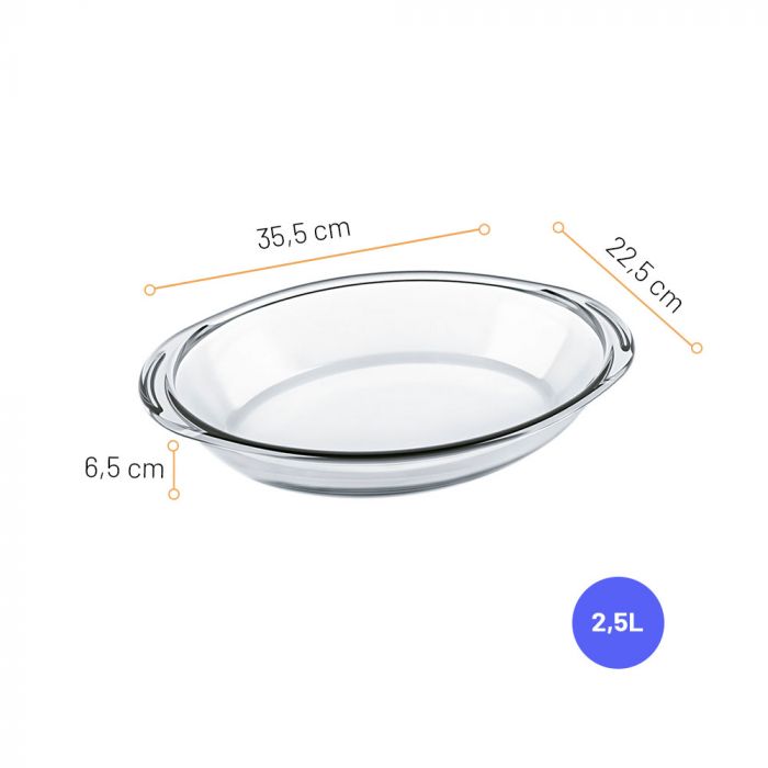 Assadeira Oval Sempre 2,5l / Oval Baking Always 2.5L - Nadir Figueiredo