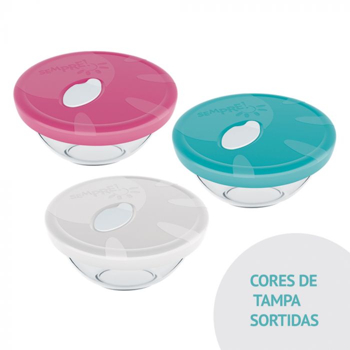 Tigela Com Tampa Plástica Sempre 2l / Bowl with plastic lid always 2L - Nadir Figueiredo