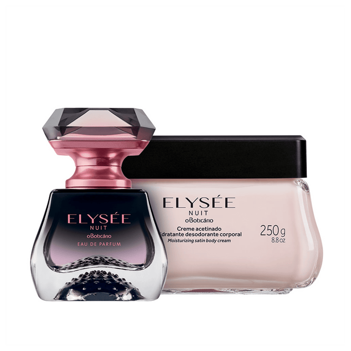 Kit Elysée Nuit: Eau De Parfum 50ml + Cream Cream Deodorant Body Moisturizer 250g - o Boticario