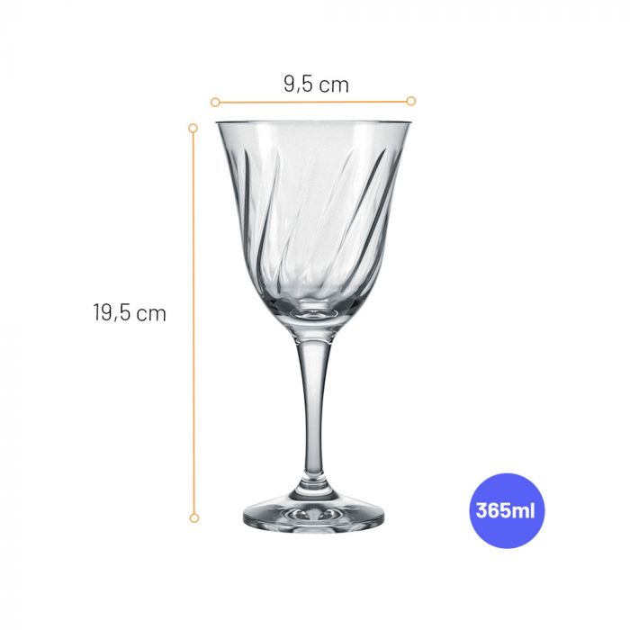 Jogo De Taças Nadir Lírio 365ml Com 6 Peças / Glass set Nadir Lily 365ml with 6 pieces - Nadir Figueiredo