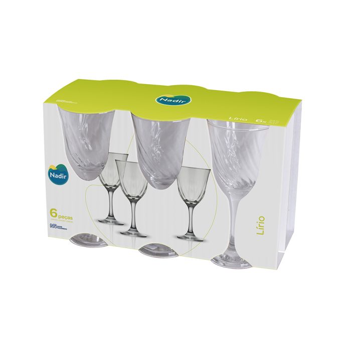 Jogo De Taças Nadir Lírio 365ml Com 6 Peças / Glass set Nadir Lily 365ml with 6 pieces - Nadir Figueiredo