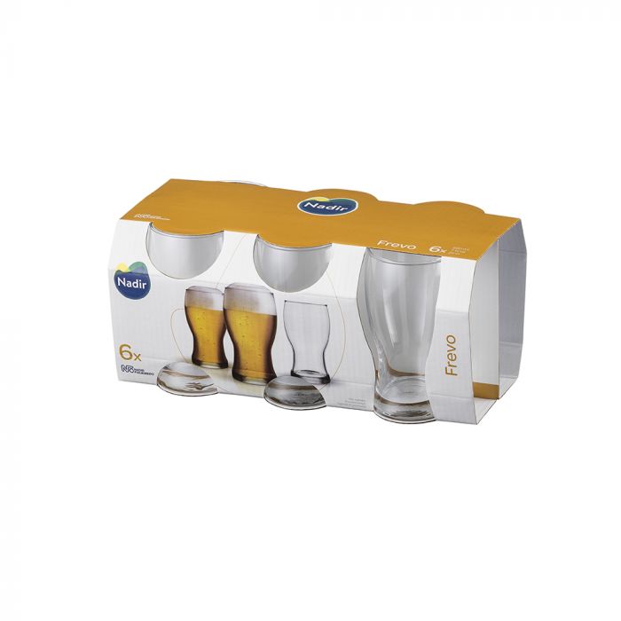 Jogo De Copos Para Cerveja Frevo Nadir 220ml Com 6 Peças / Set of glasses for beer Frevo Nadir 220ml with 6 pieces - Nadir Figueiredo