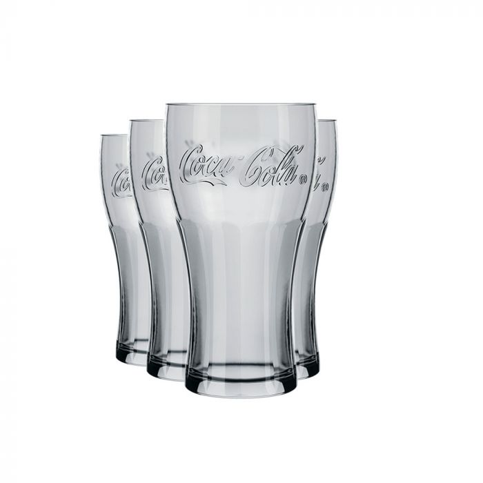 Jogo De Copos Contour Coca-cola 300ml Com 4 Peças / Contour Coca-Cola 300ml Glasss with 4 Pieces - Nadir Figueiredo