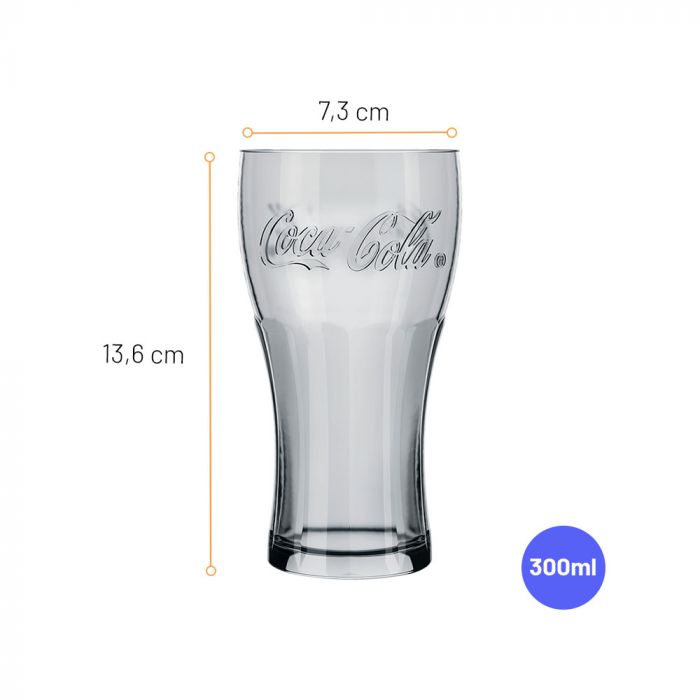 Jogo De Copos Contour Coca-cola 300ml Com 4 Peças / Contour Coca-Cola 300ml Glasss with 4 Pieces - Nadir Figueiredo