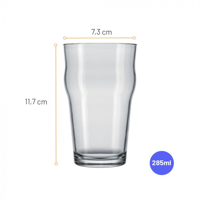 Jogo De Copos Para Cerveja Stout Nadir 285ml Com 6 Peças / Set of Glasss for Beer Stout Nadir 285ml with 6 pieces - Nadir Figueiredo