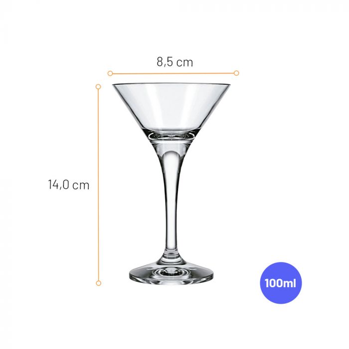 Jogo De Taças Nadir Mini Martini 100ml Com 12 Peças / Jacket Nadir Mini Martini 100ml with 12 pieces - Nadir Figueiredo