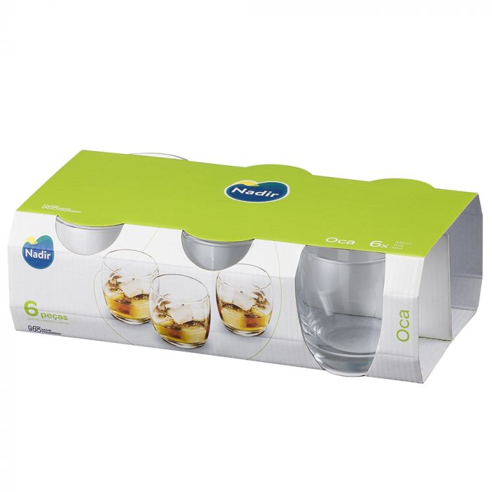 Jogo De Copos Rocks Nadir Oca 330ml Com 6 Peças / Set of rocks rocks Nadir oca 330ml with 6 pieces - Nadir Figueiredo