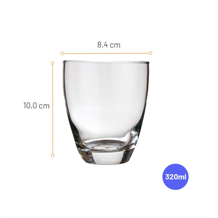 Jogo De Copos Ibiza Nadir 320ml Com 6 Peças / Glass set Ibiza Nadir 320ml with 6 pieces - Nadir Figueiredo