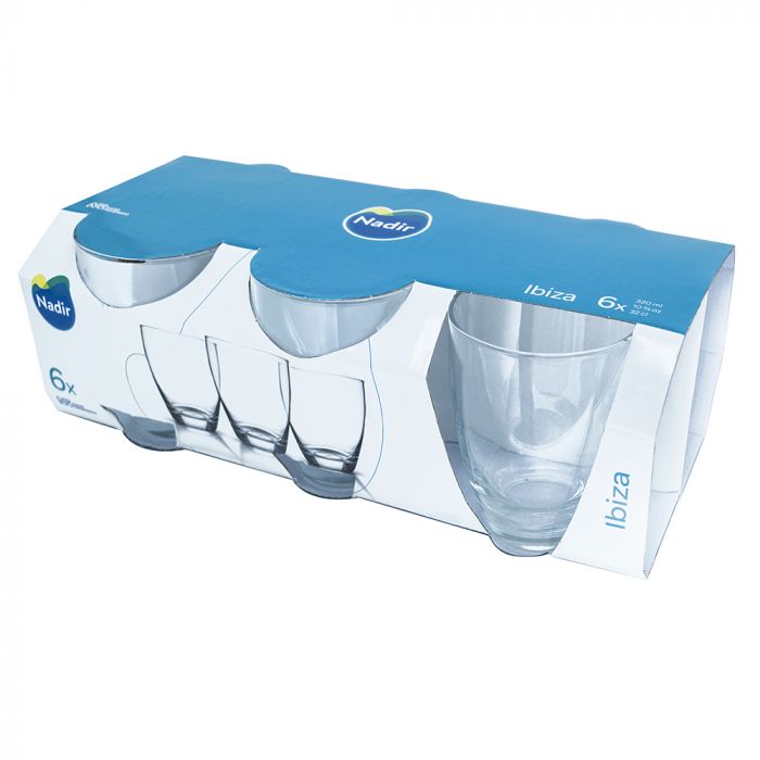 Jogo De Copos Ibiza Nadir 320ml Com 6 Peças / Glass set Ibiza Nadir 320ml with 6 pieces - Nadir Figueiredo