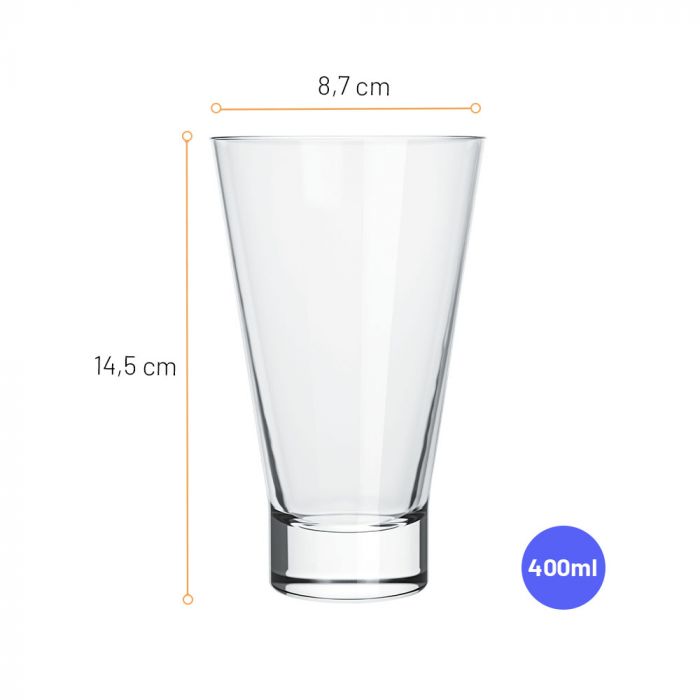 Jogo De Copos Nadir Ilhabela Long Drink 400ml Com 6 Peças / Glass set Nadir Ilhabela Long Drink 400ml with 6 pieces - Nadir Figueiredo