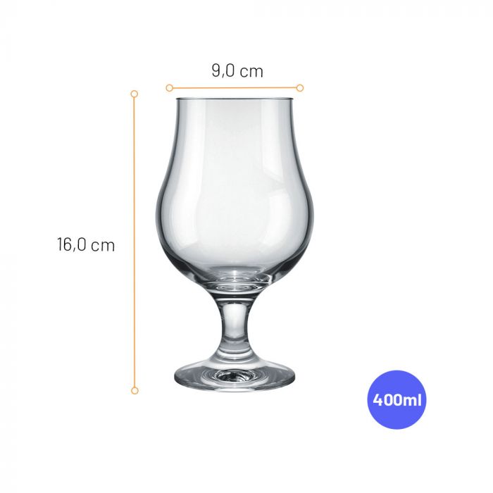 Jogo De Taças Para Cerveja Dublin Nadir 400ml Com 6 Peças / Beer Glass Set Dublin Nadir 400ml with 6 Pieces - Nadir Figueiredo