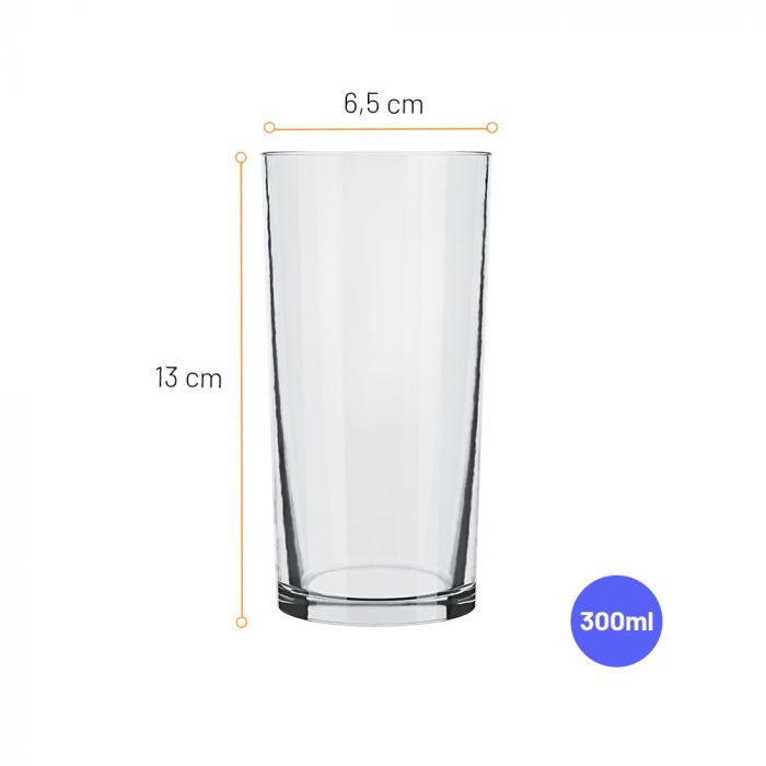 Jogo De Copos Nadir Cylinder 300ml Com 24 Peças / Cylinder 300ml Glasss Glasss with 24 pieces - Nadir Figueiredo