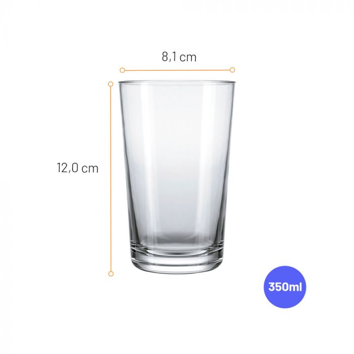 Jogo De Copos Para Cerveja Nadir Caldereta 350ml Com 12 Peças / Glasss for Beer Glasss Nadir Caldereta 350ml with 12 pieces - Nadir Figueiredo