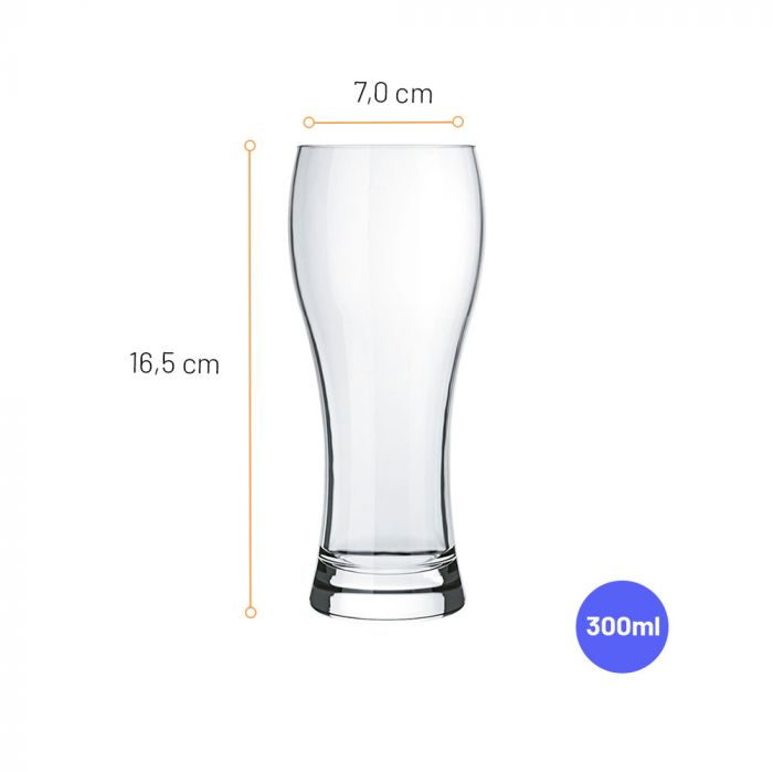 Jogo De Copos Para Cerveja Nadir Joinville 300ml 6 Peças / Set of Glasss for Beer Nadir Joinville 300ml 6 Pieces - Nadir Figueiredo