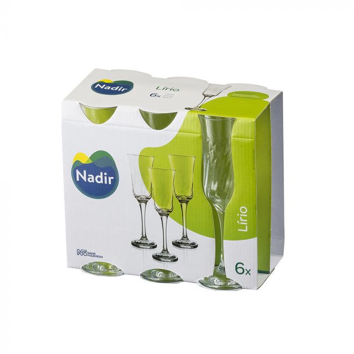 Jogo De Taças Nadir Lírio 195ml Com 6 Peças / Glass set Nadir 195ml lily with 6 pieces - Nadir Figueiredo