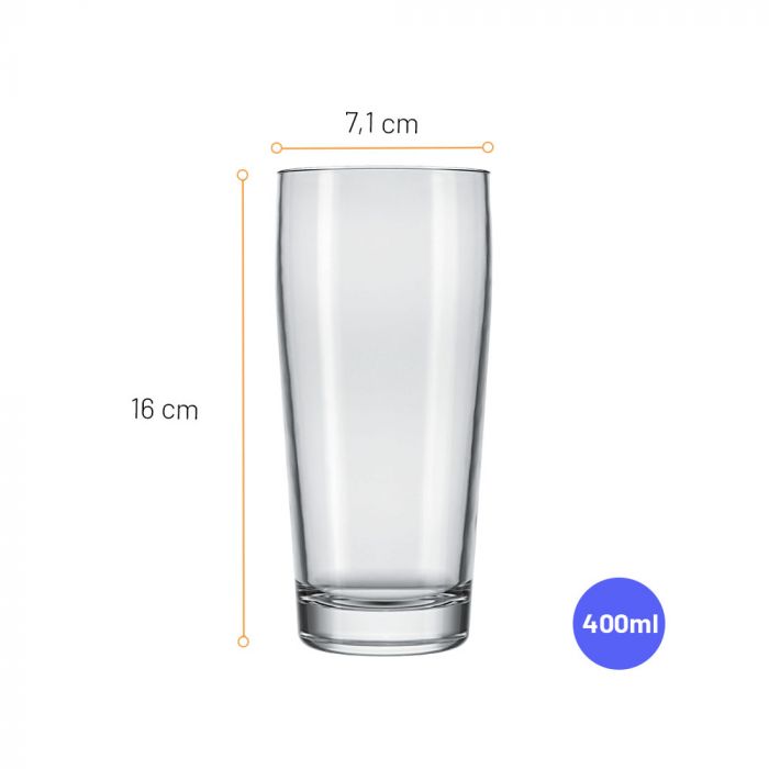 Jogo De Copos Para Cerveja Nadir Willybecher 400ml 12 Peças / Glasss for Beer Glasss Nadir Willybecher 400ml 12 Pieces - Nadir Figueiredo