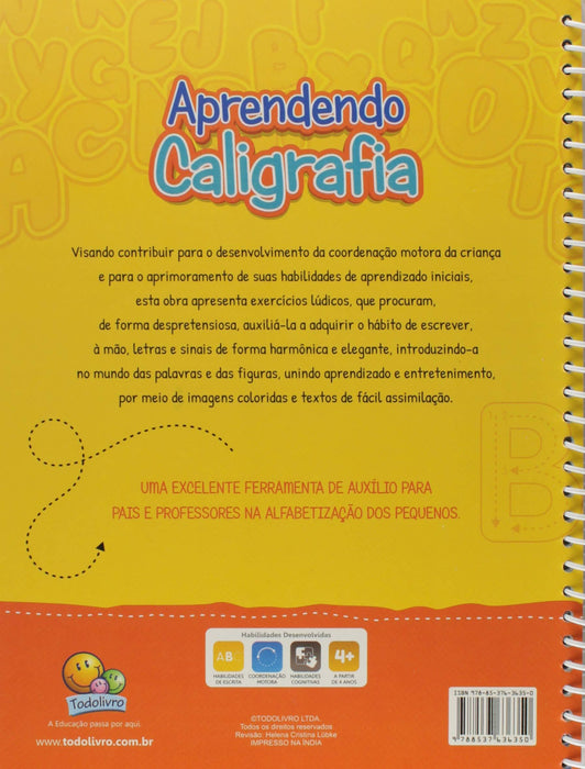 Aprendendo Caligrafia - Volume Único (Português) Capa comum