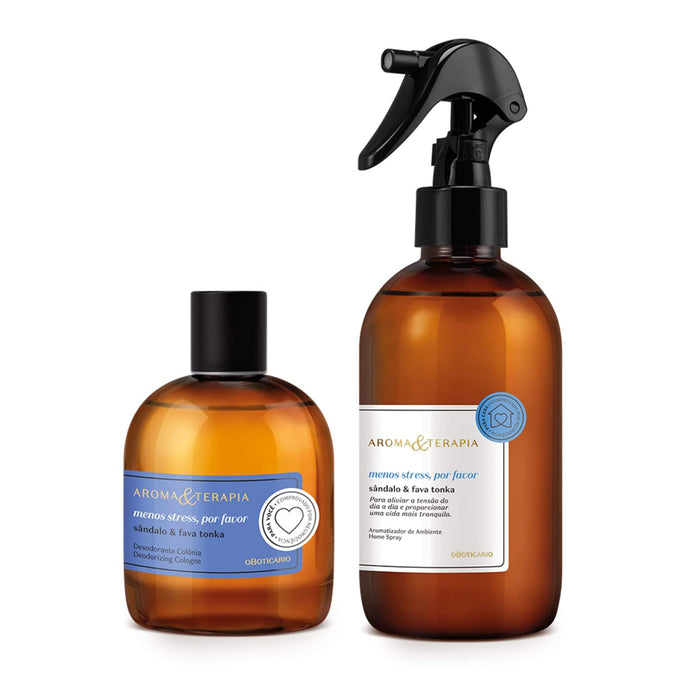 Kit Aroma & Therapy Less Stress: Deodorant Cologne 75ml + Environmental Aromatizer 250ml - o Boticario