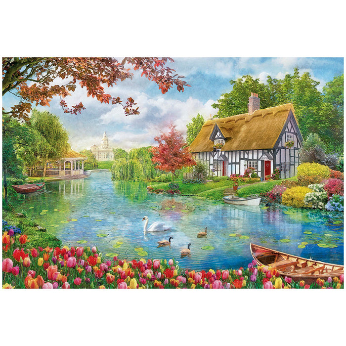 Puzzle 6000 peças Recanto das Flores / Puzzle 6000 pieces nook of flowers - Grow