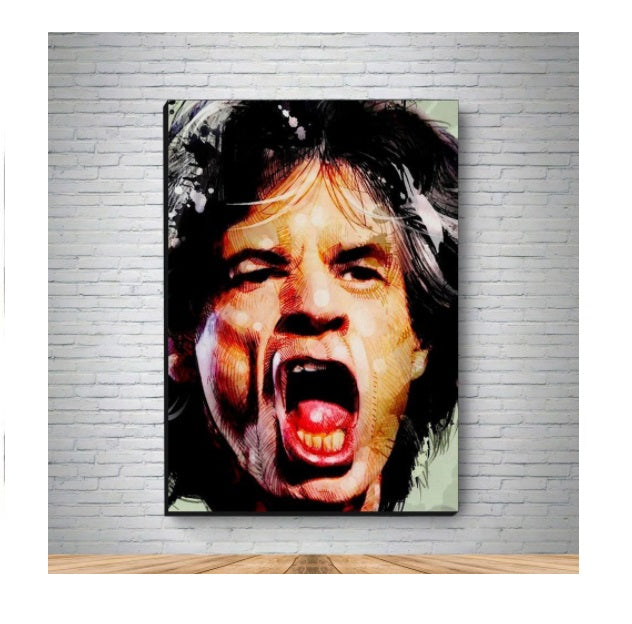 Mick Jagger MDF Decorative Canvas Decorative Collectible Painting A5 Mod. 2