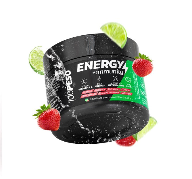 Energy Immunity Lemon Strawberry Thermogenic Natural Supplement 110g - 100 Peso