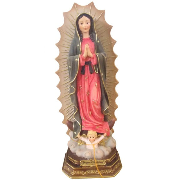 Brazilian Our Lady of Guadalupe Resin Image 42cm Religious Collectible Decoration